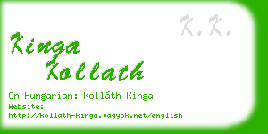 kinga kollath business card